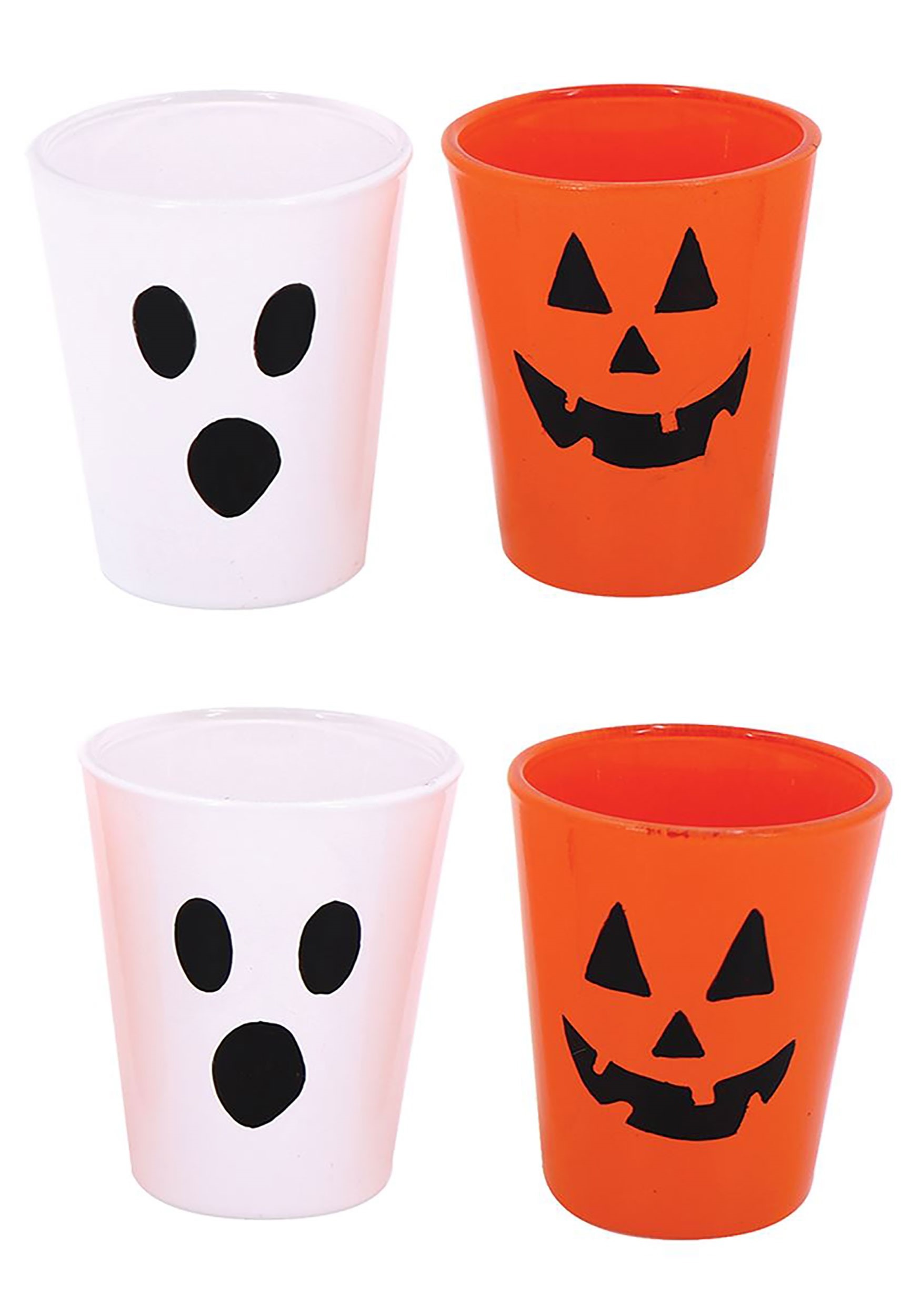 Halloween Face Set of 4 Shot Glasses