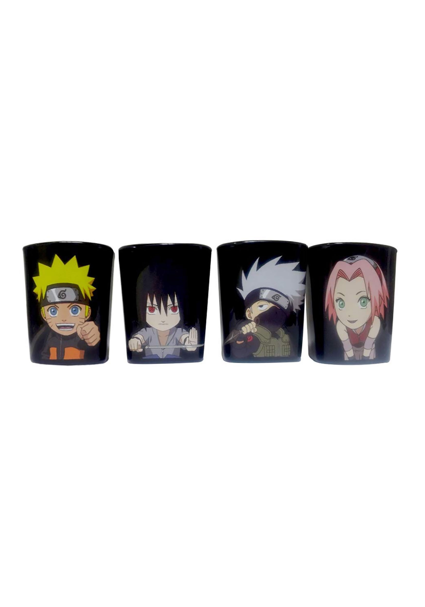 Clever Naruto Shippuden 4 Pack Shot Glass