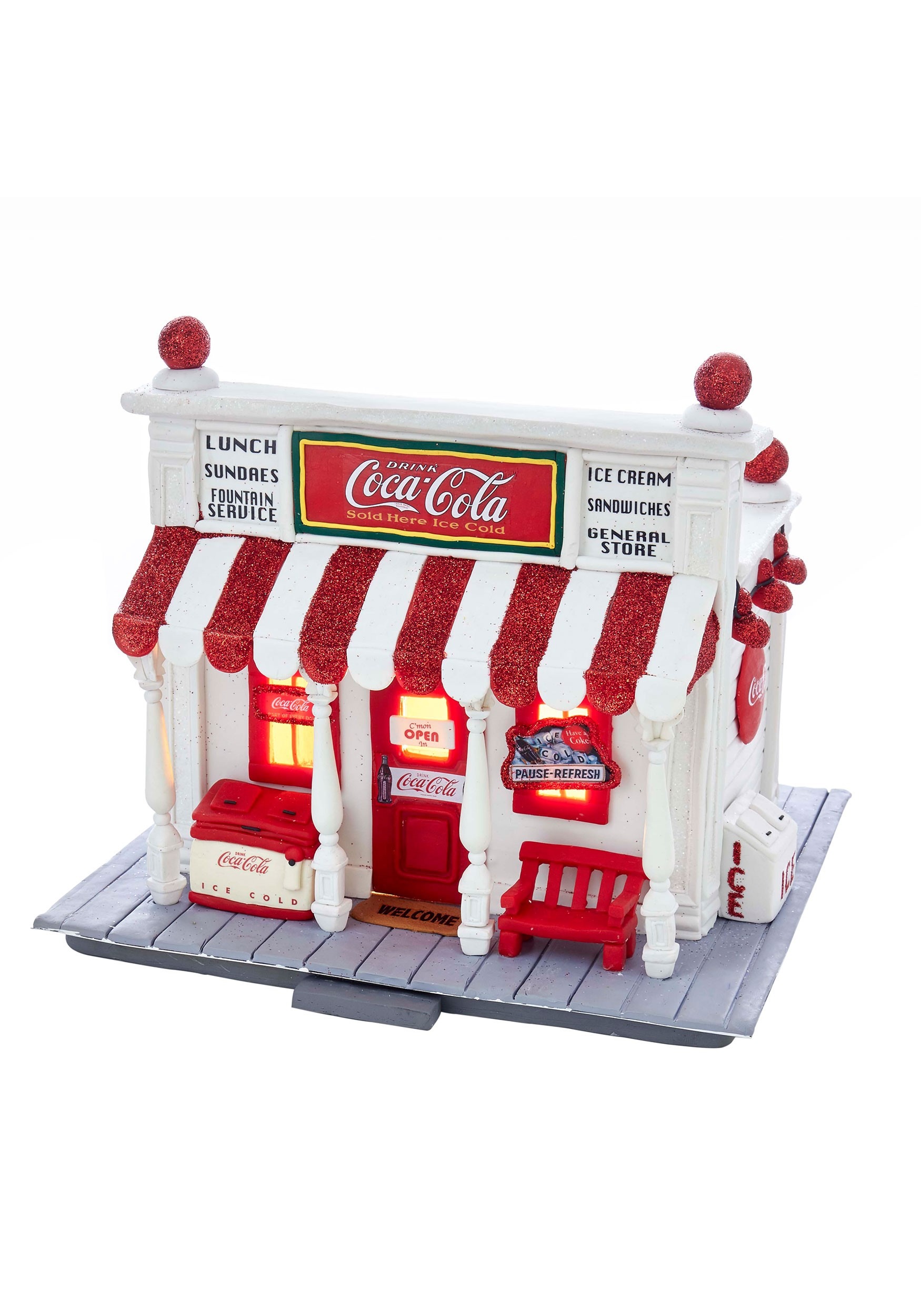 Coca-Cola Claydough General Store Collectible w/ LED Light