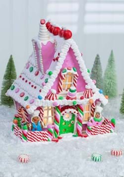 Candy Gingerbread House w/ LED Light & Timer
