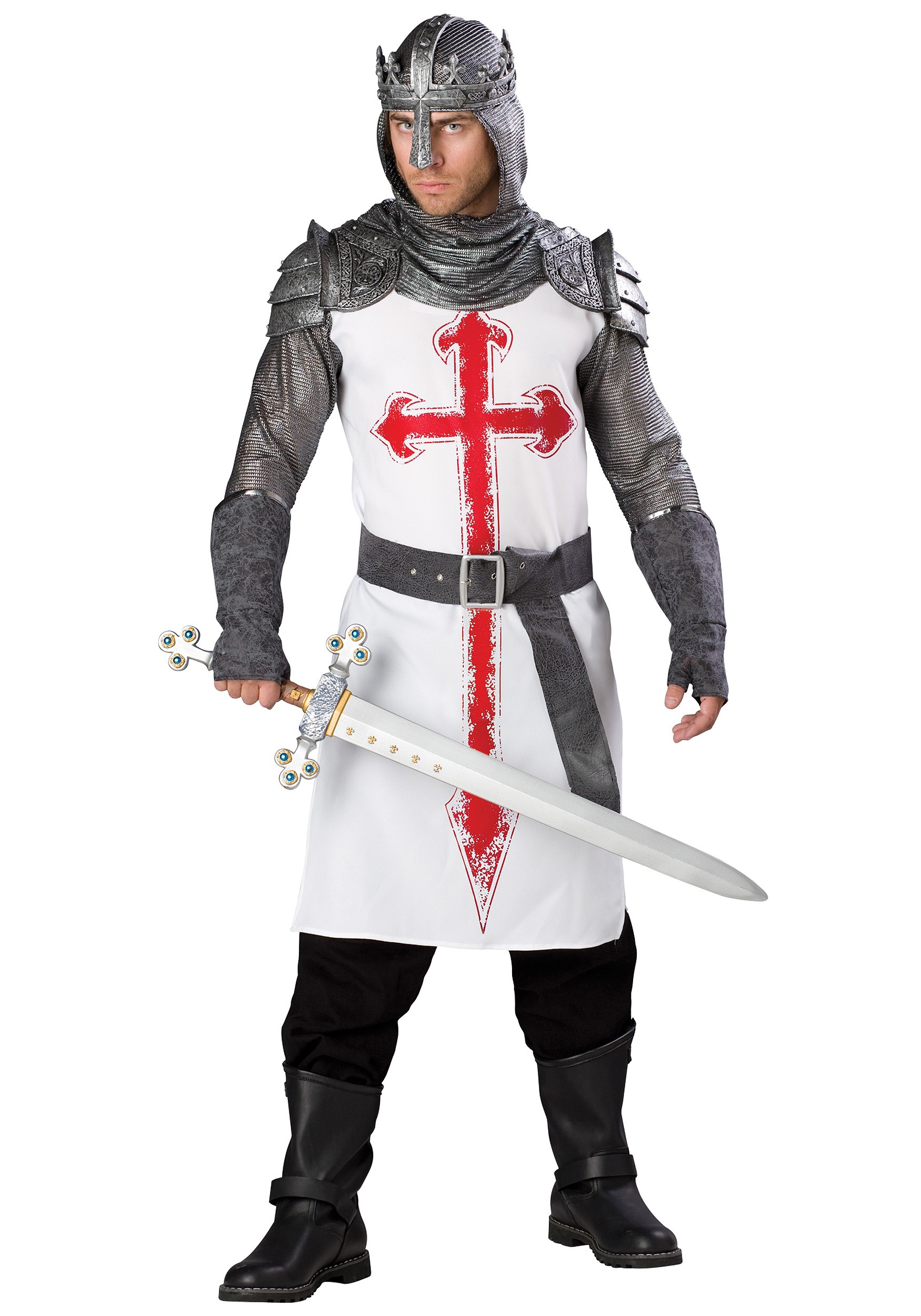 Men's Crusader Knight Fancy Dress Costume