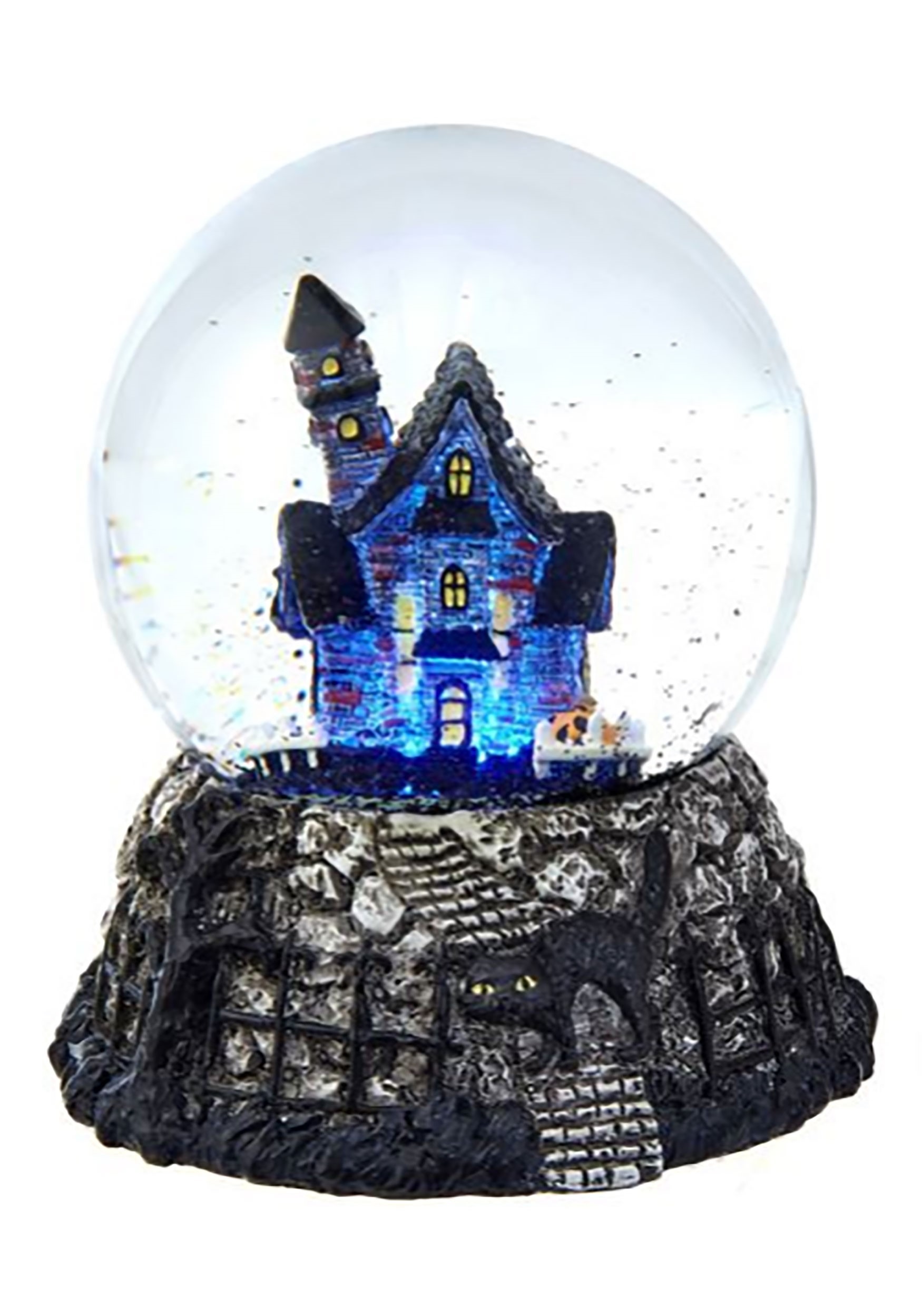 Haunted House Waterglobe w/ LED Halloween Decor