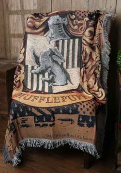 Harry Potter Hufflepuff Shield Woven Tapestry Throw Blanket