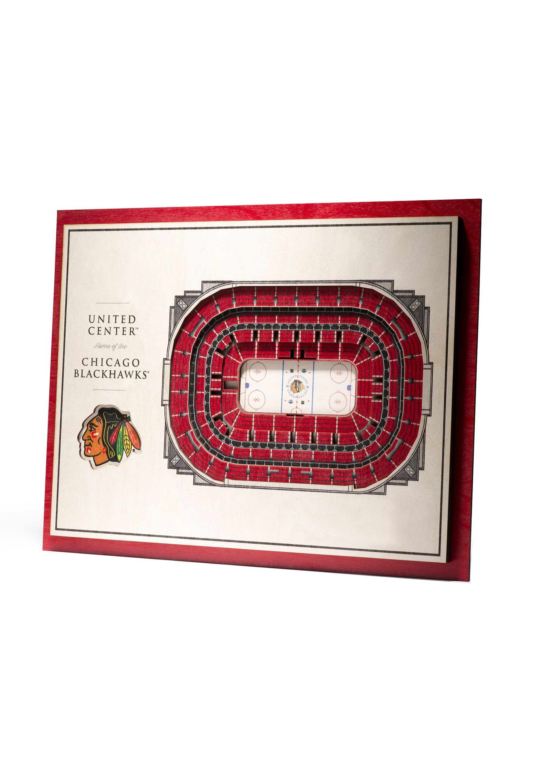 Chicago Blackhawks NHL 5-Layer Stadium Wall Art