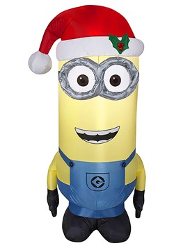Despicable Me Inflatable Kevin Minion in Santa Hat Decor