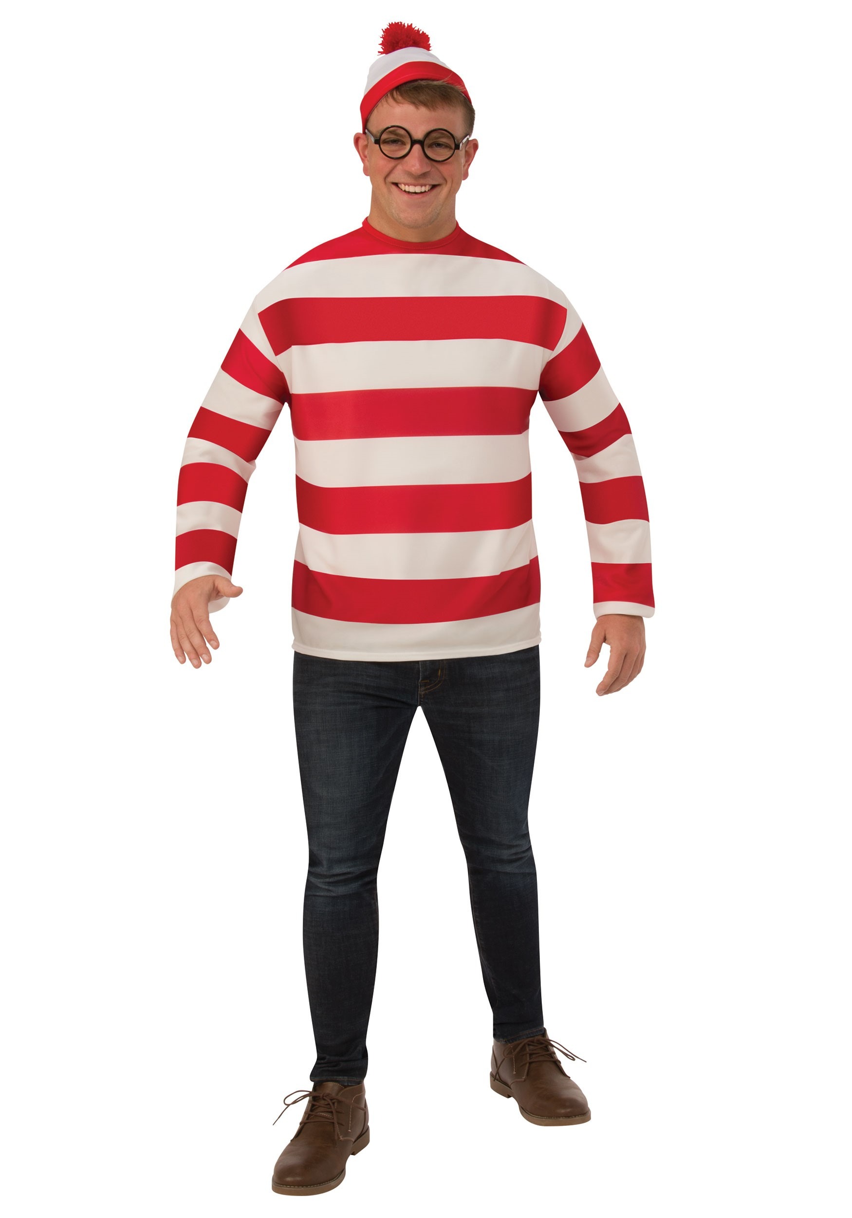 Where's Waldo Adult Plus Size Fancy Dress Costume