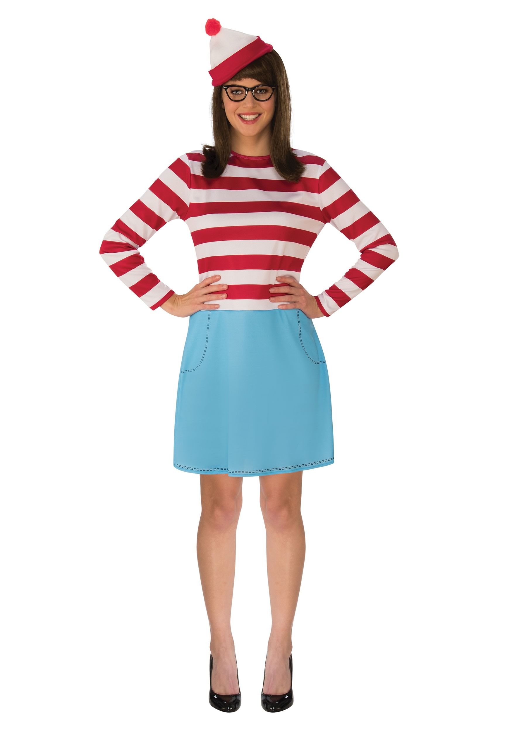 Where's Waldo Adult Wenda Fancy Dress Costume