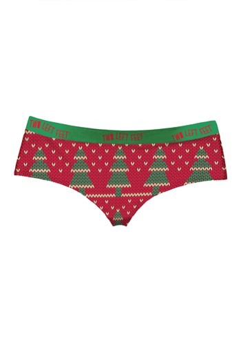 Two Left Feet 'Knit Wit' Christmas Trees Women's Hipster Und