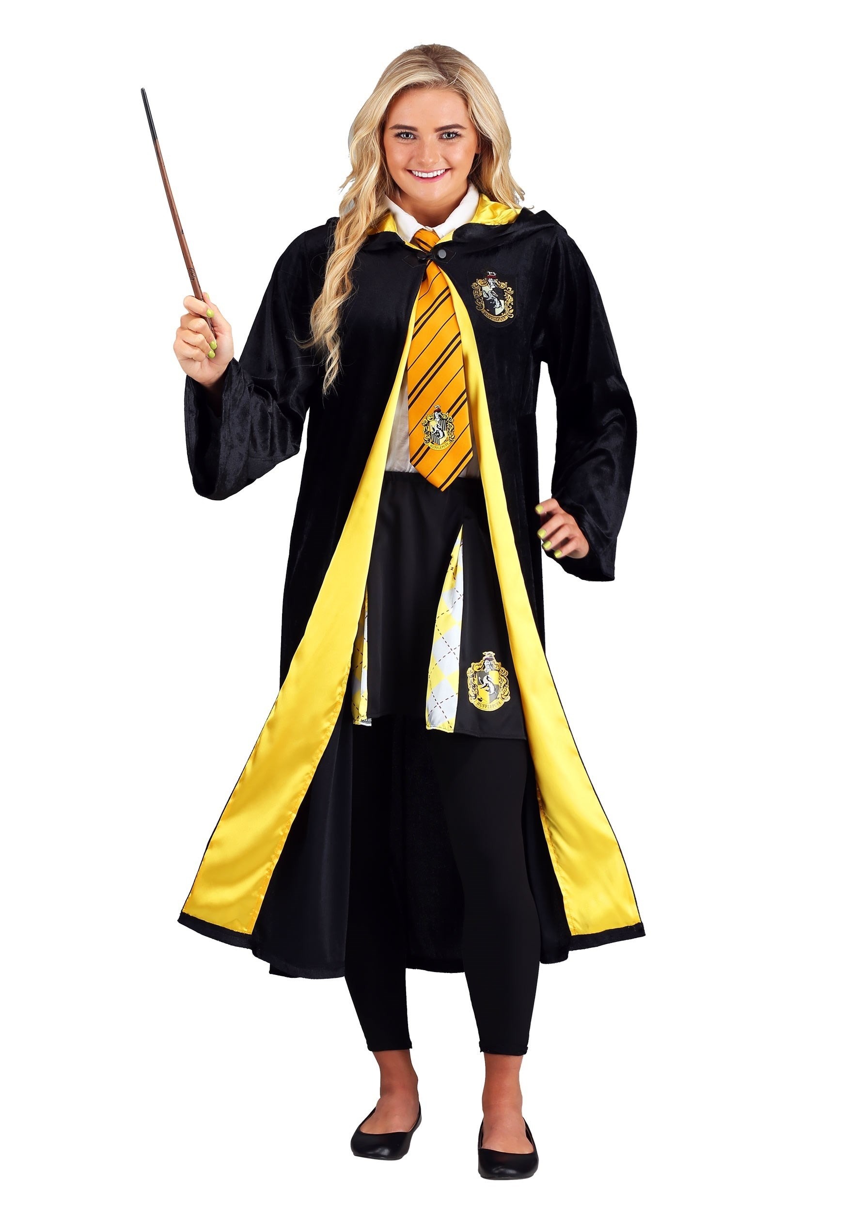 Photos - Fancy Dress Potter Jerry Leigh Harry  Deluxe Adult Hufflepuff Robe  Costume 