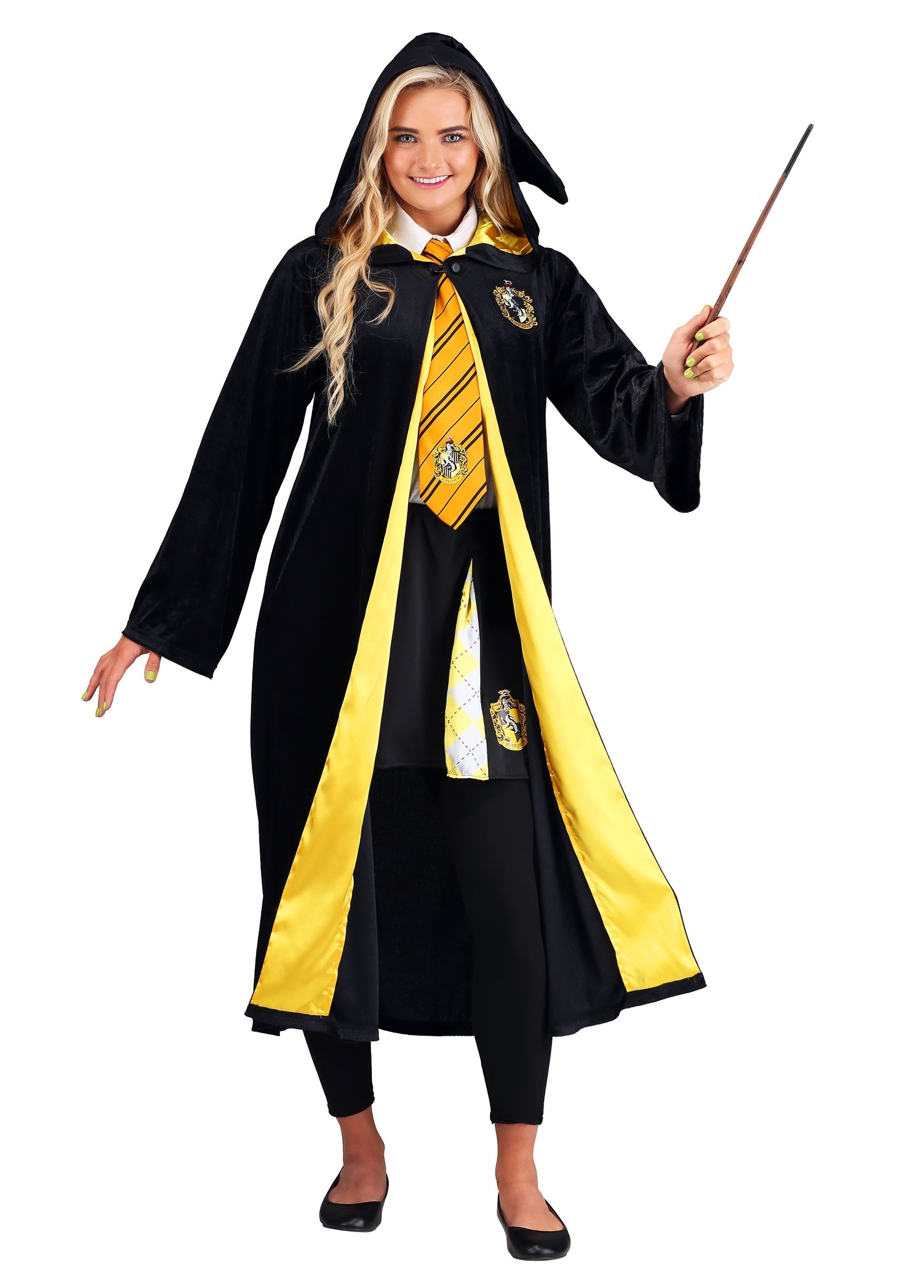 Harry Potter Plus Size Deluxe Hufflepuff Adult Robe