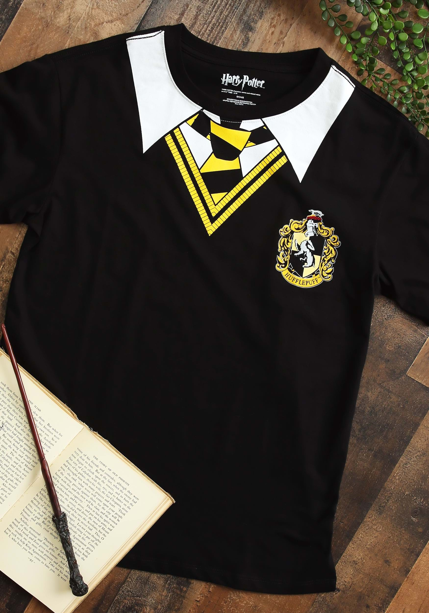 Adult Harry Potter Hufflepuff Fancy Dress Costume T-Shirt