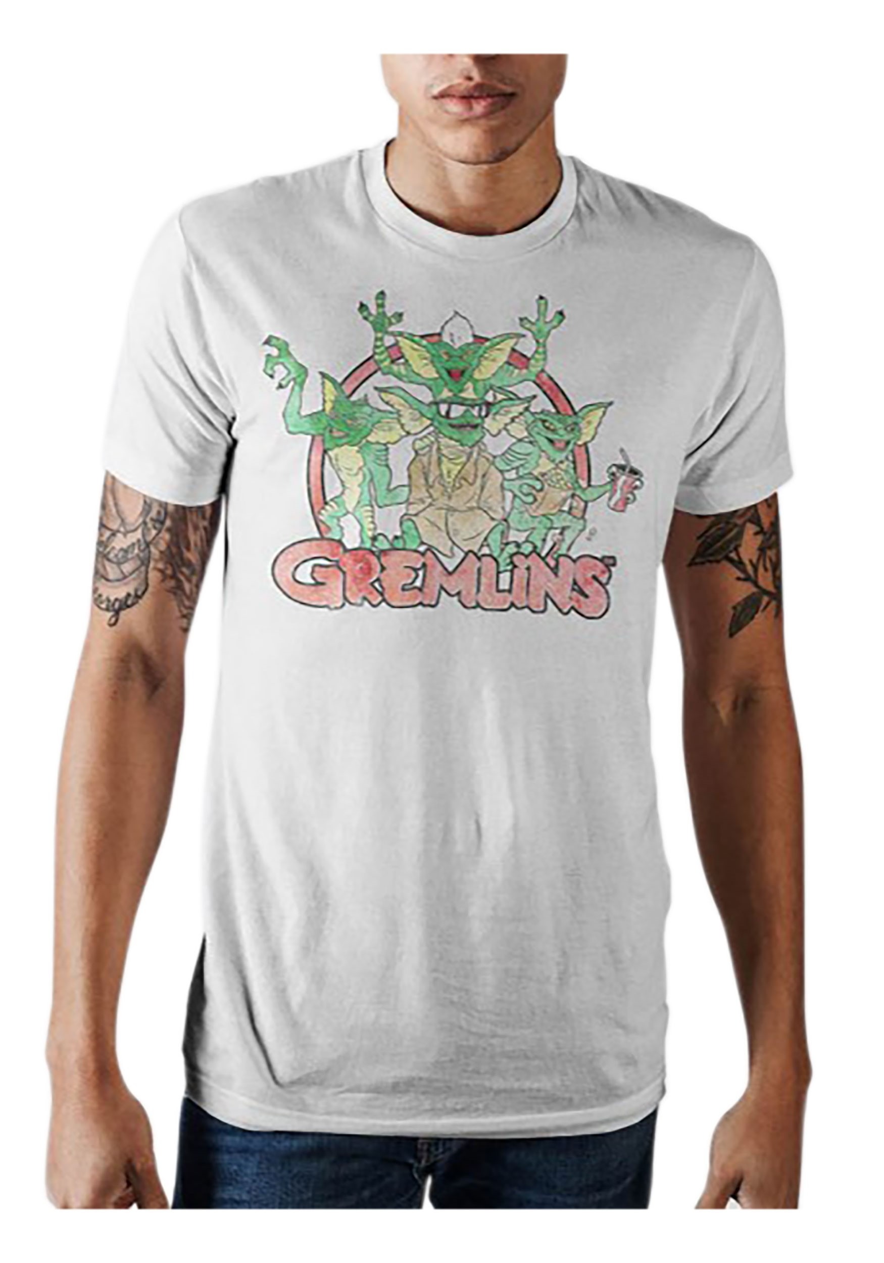 Men's Gremlins Logo White Tee