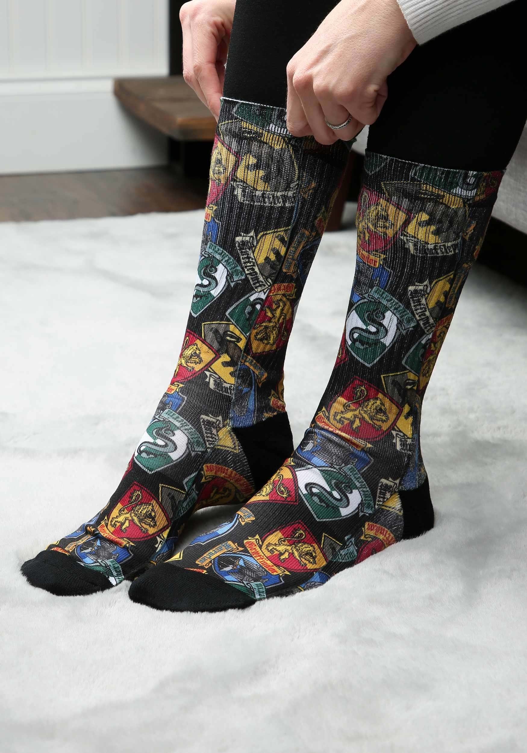 Hogwarts Harry Potter House Badges Sublimated Socks