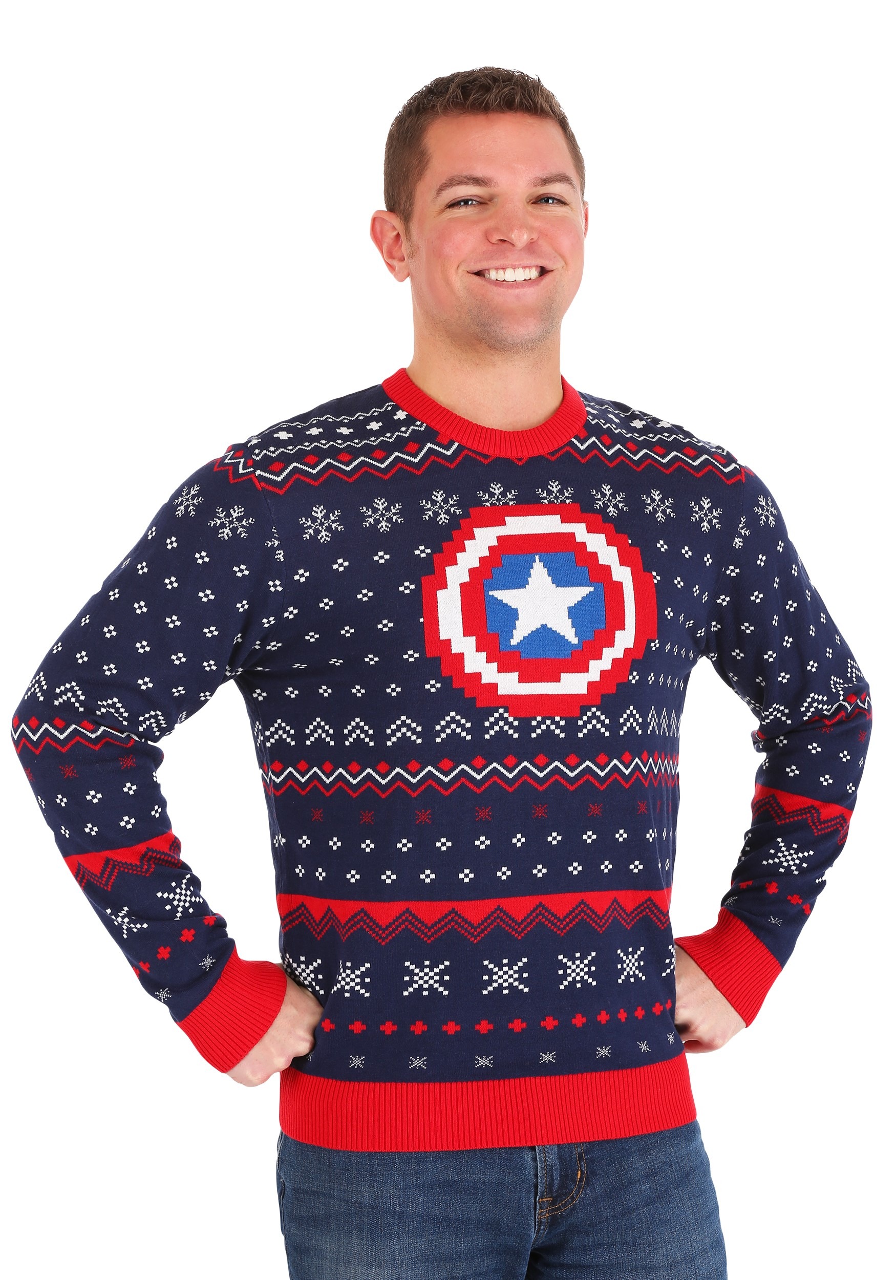 Captain America Marvel Ugly Christmas Sweater