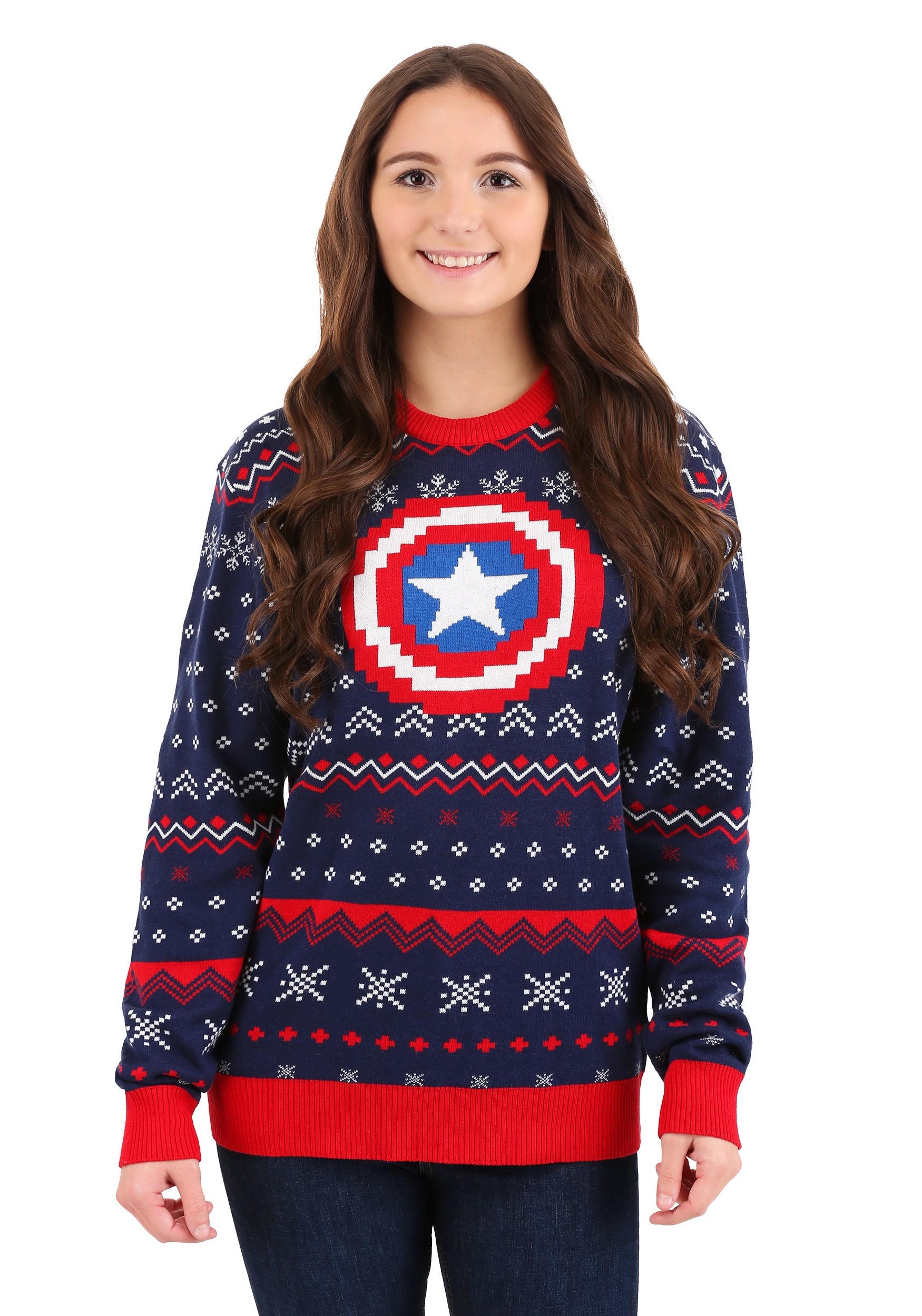 Captain America Marvel Ugly Christmas Sweater