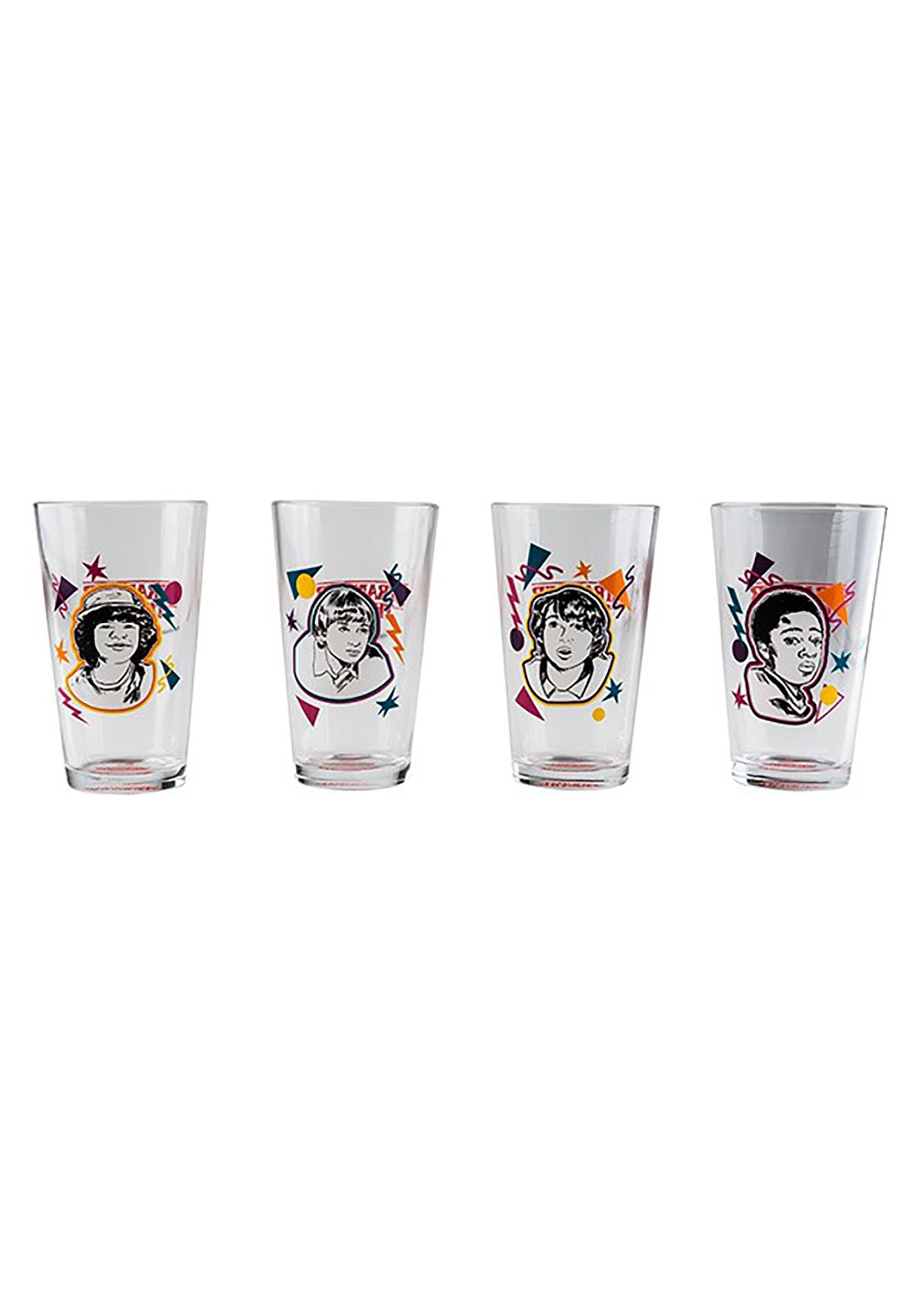 4 Pack Stranger Things Pint Glass Set