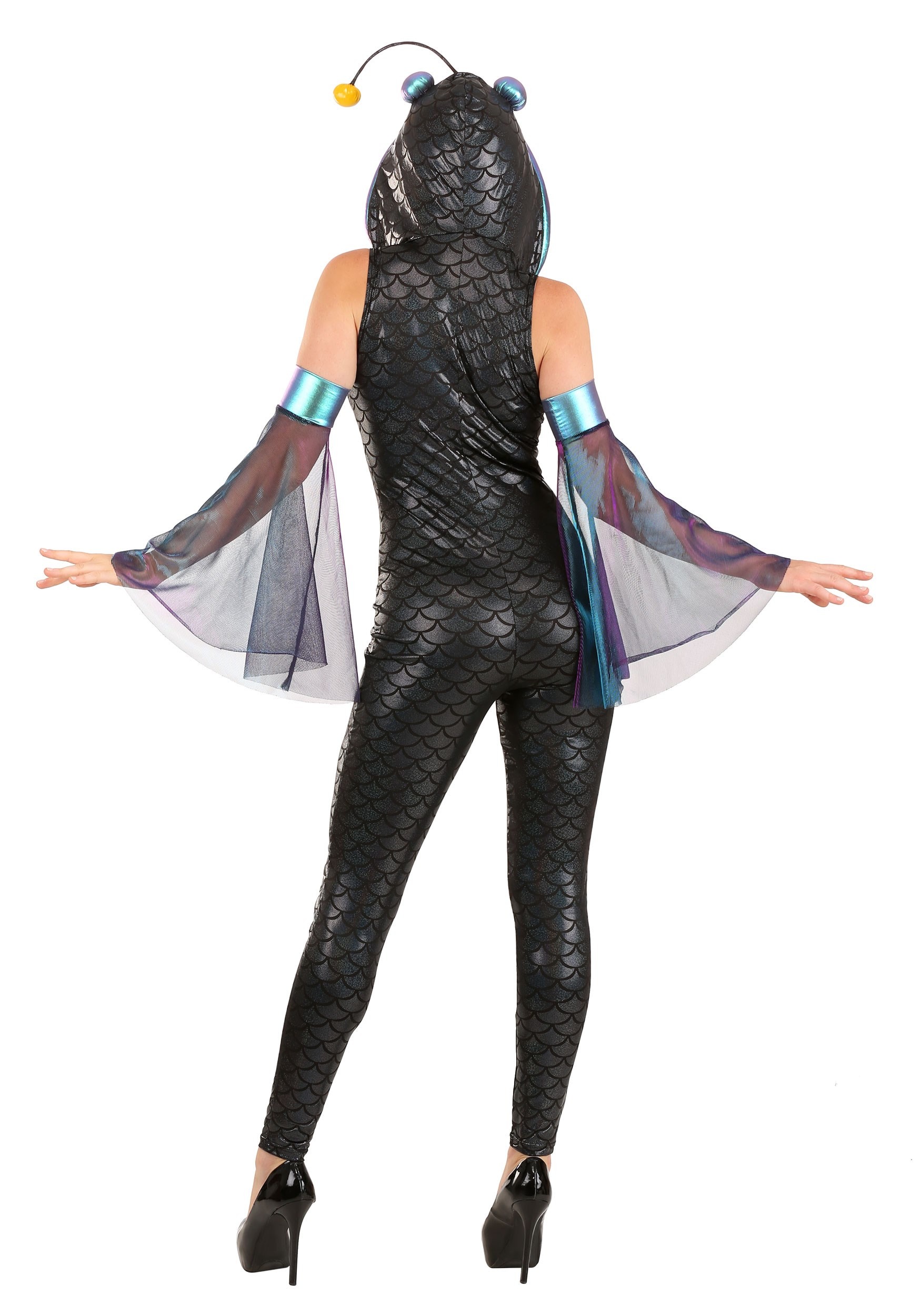 Women's Anglerfish Jumpsuit Fancy Dress Costume
