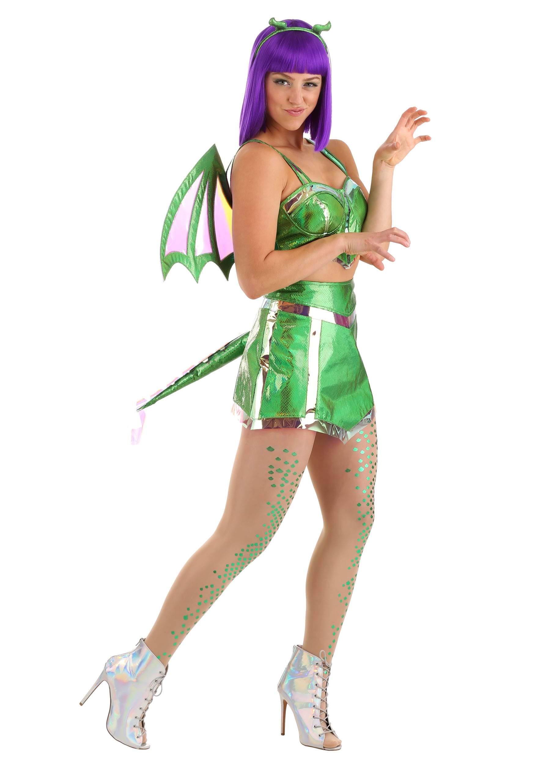 Dreamscape Women's Emerald Dragon Fancy Dress Costume