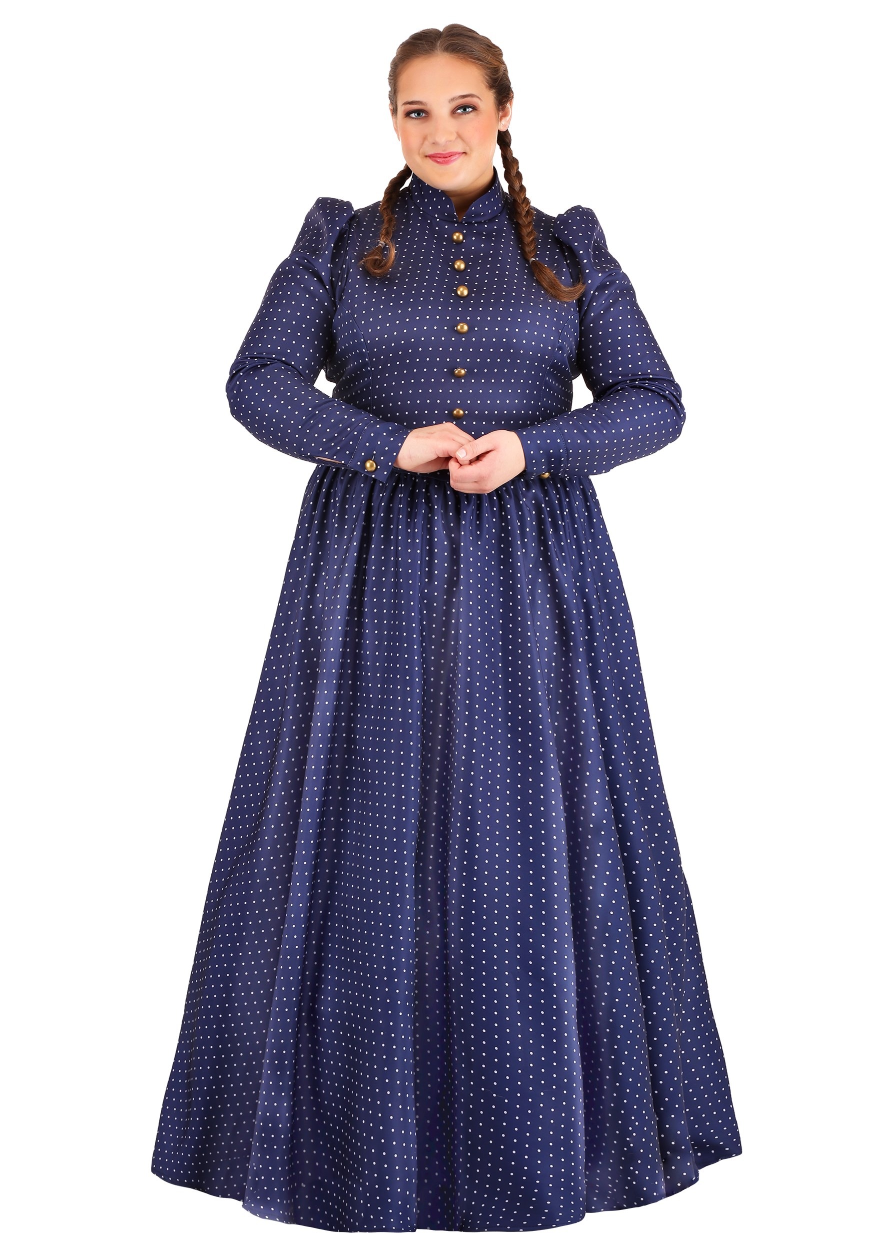 Laura Ingalls Wilder Plus Size Women's Fancy Dress Costume