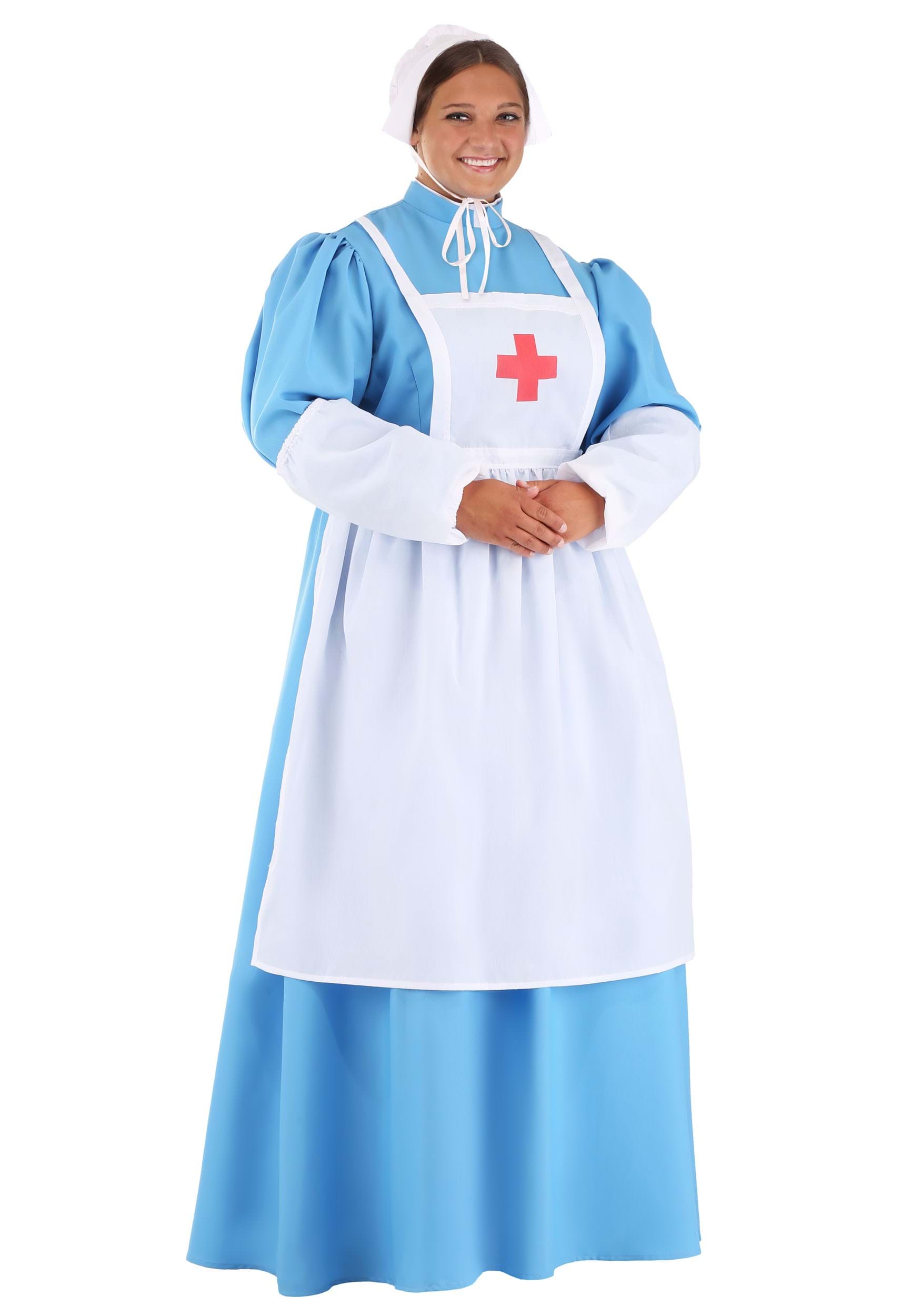 Plus Size Clara Barton Red Cross Fancy Dress Costume