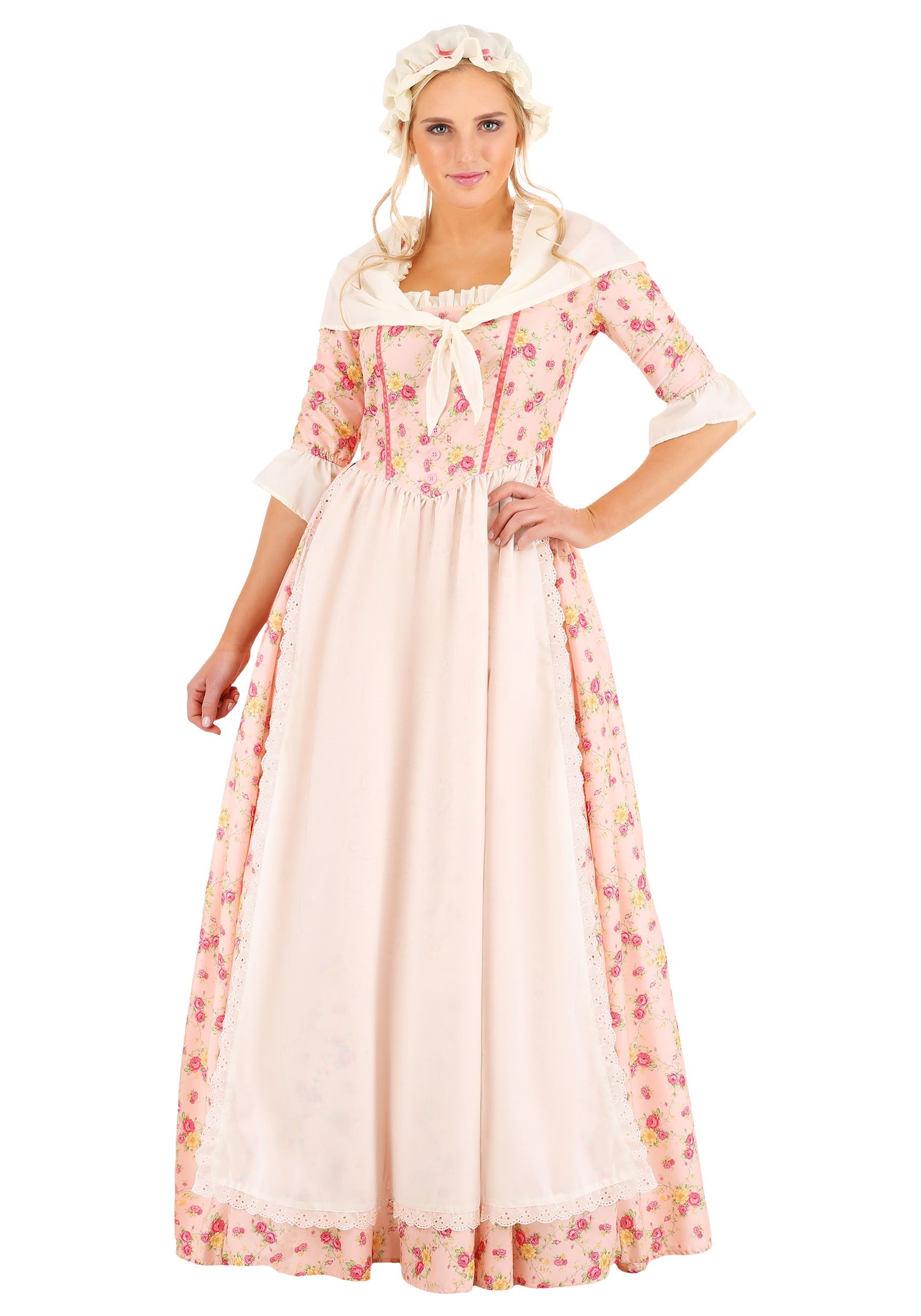 Colonial Women's Farmstead Dress Fancy Dress Costume
