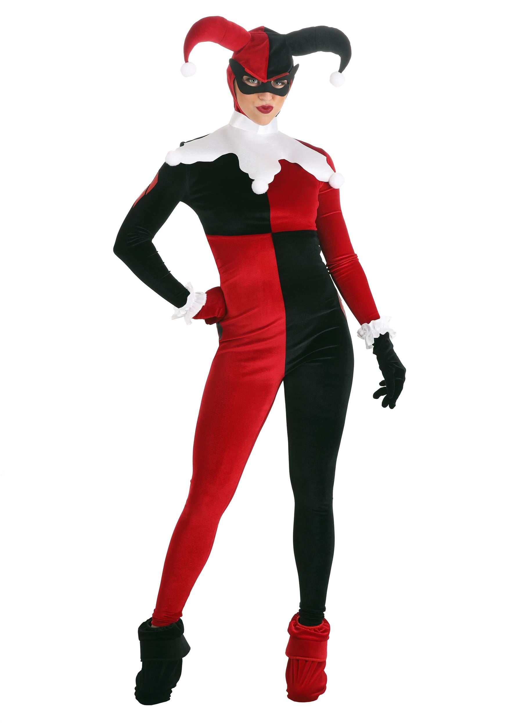 Deluxe Women's Harley Quinn Fancy Dress Costume