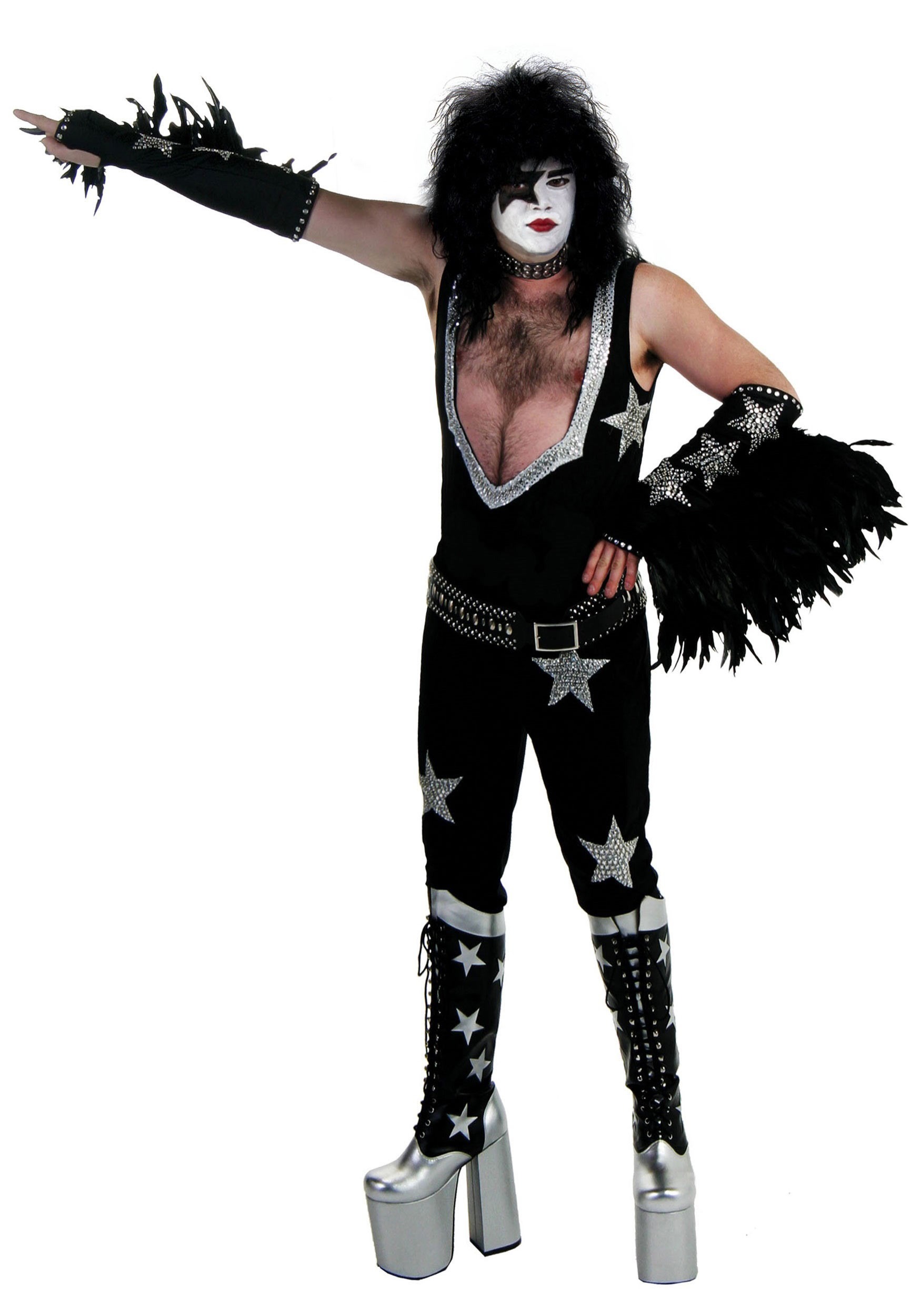 Authentic Paul Stanley Fancy Dress Costume | 80s Hair Metal Fancy Dress Costume