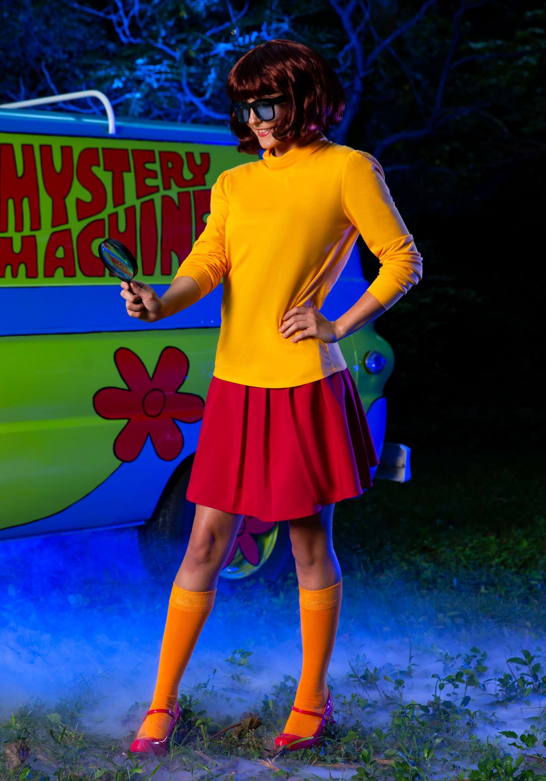 Plus Size Classic Scooby Doo Velma Fancy Dress Costume For Adults