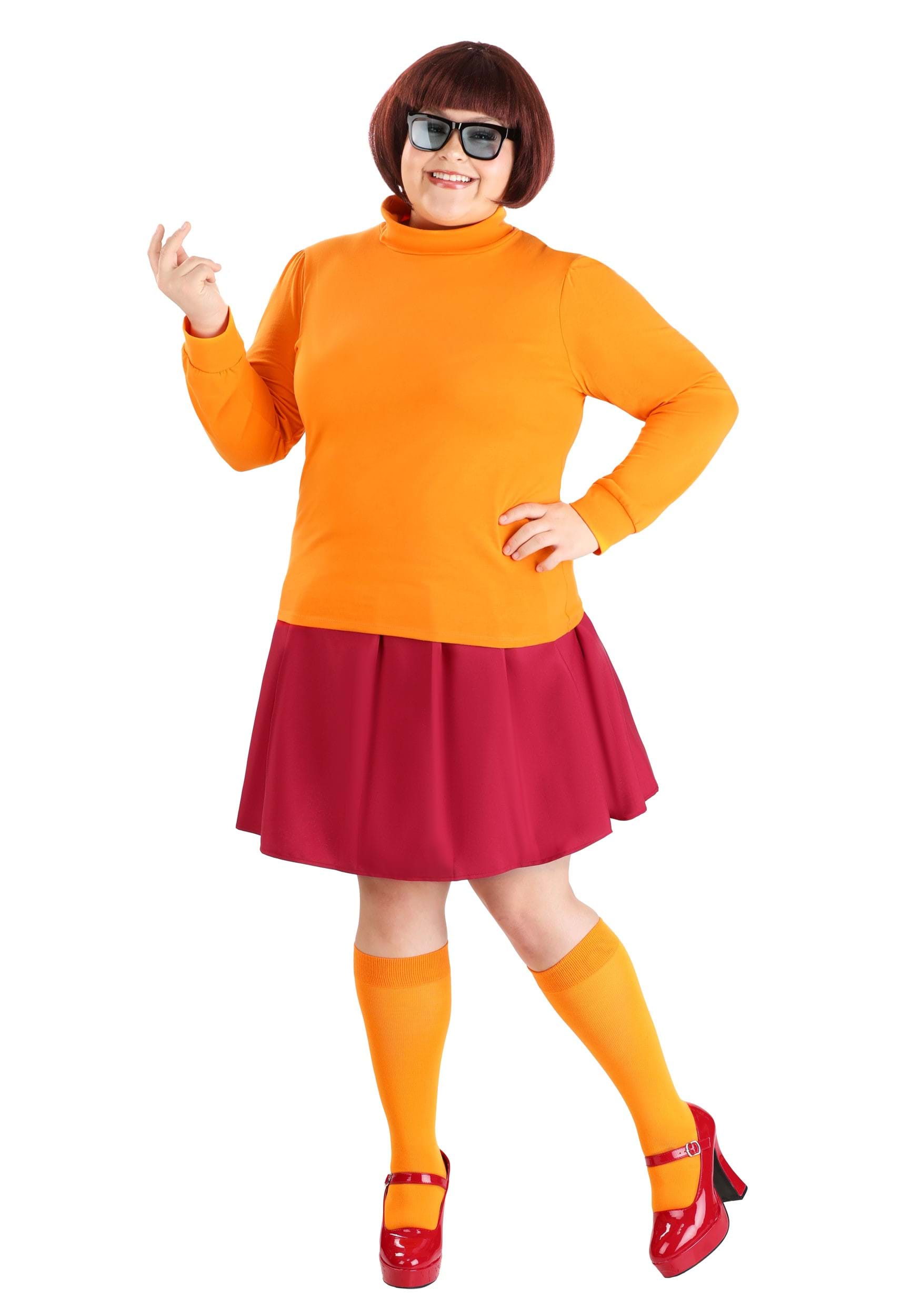 Photos - Fancy Dress Classic Jerry Leigh Plus Size  Scooby Doo Velma  Costume For Adu 