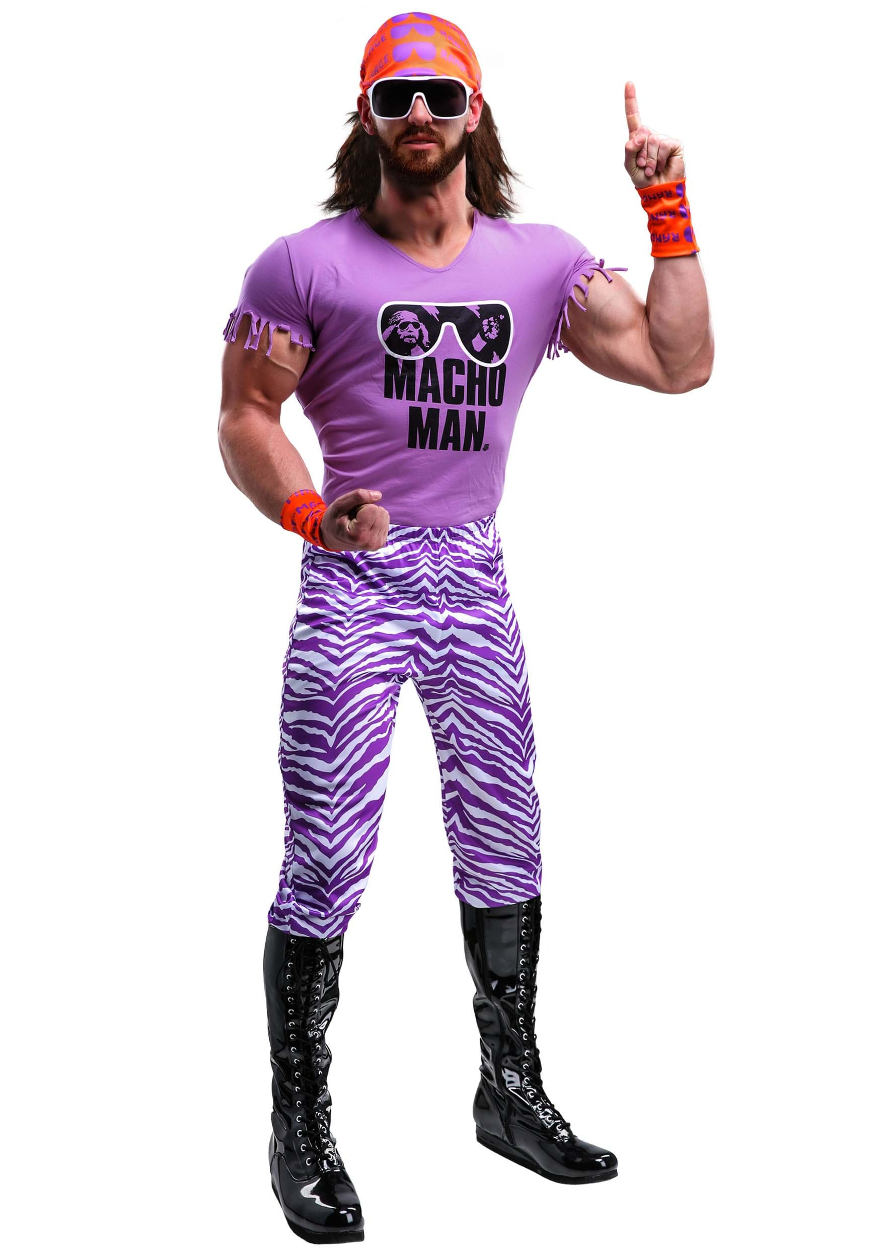 Plus Size WWE Adult Macho Man Madness Fancy Dress Costume