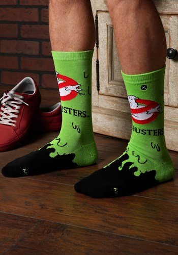 Ghostbusters Slime Knit Adult Crew Socks