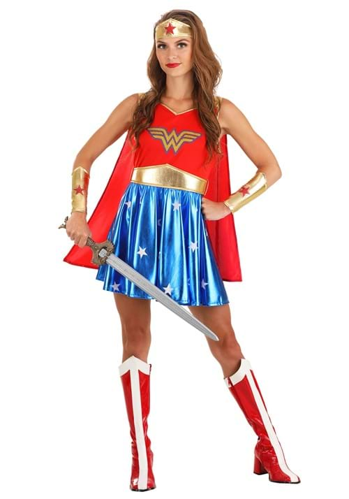 Women's Caped Wonder Woman Costume