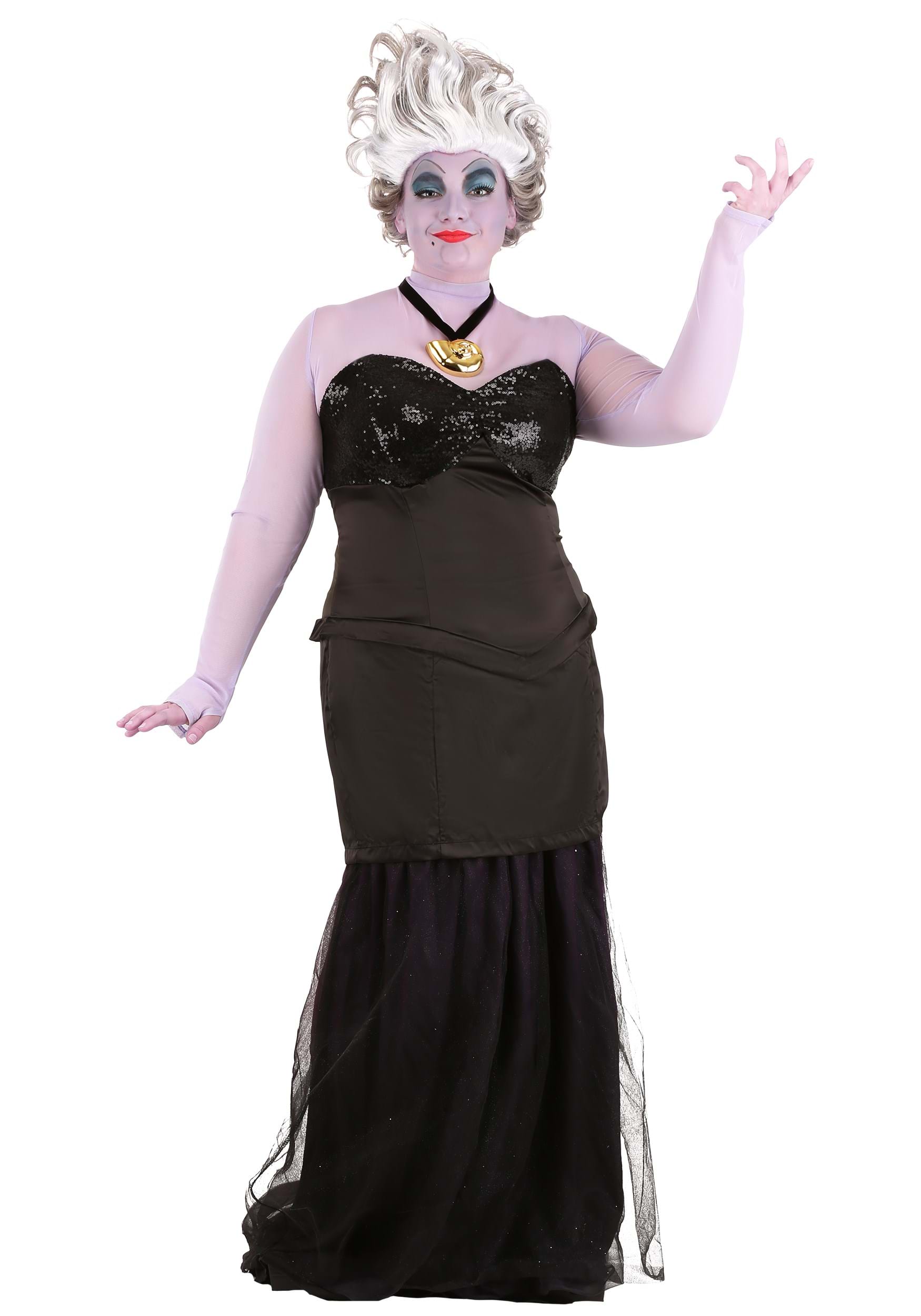 Plus Size Little Mermaid Ursula Prestige Fancy Dress Costume For Women