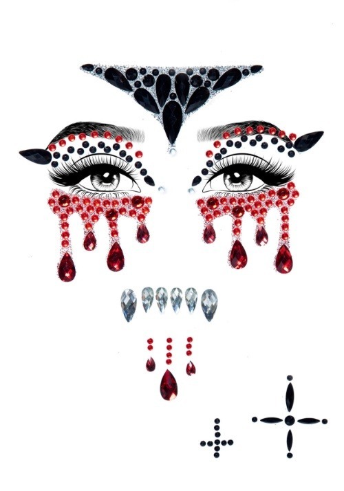 Vampire Adhesive Face Jewel Kit