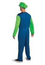 Adult Super Mario Classic Luigi Costume Back