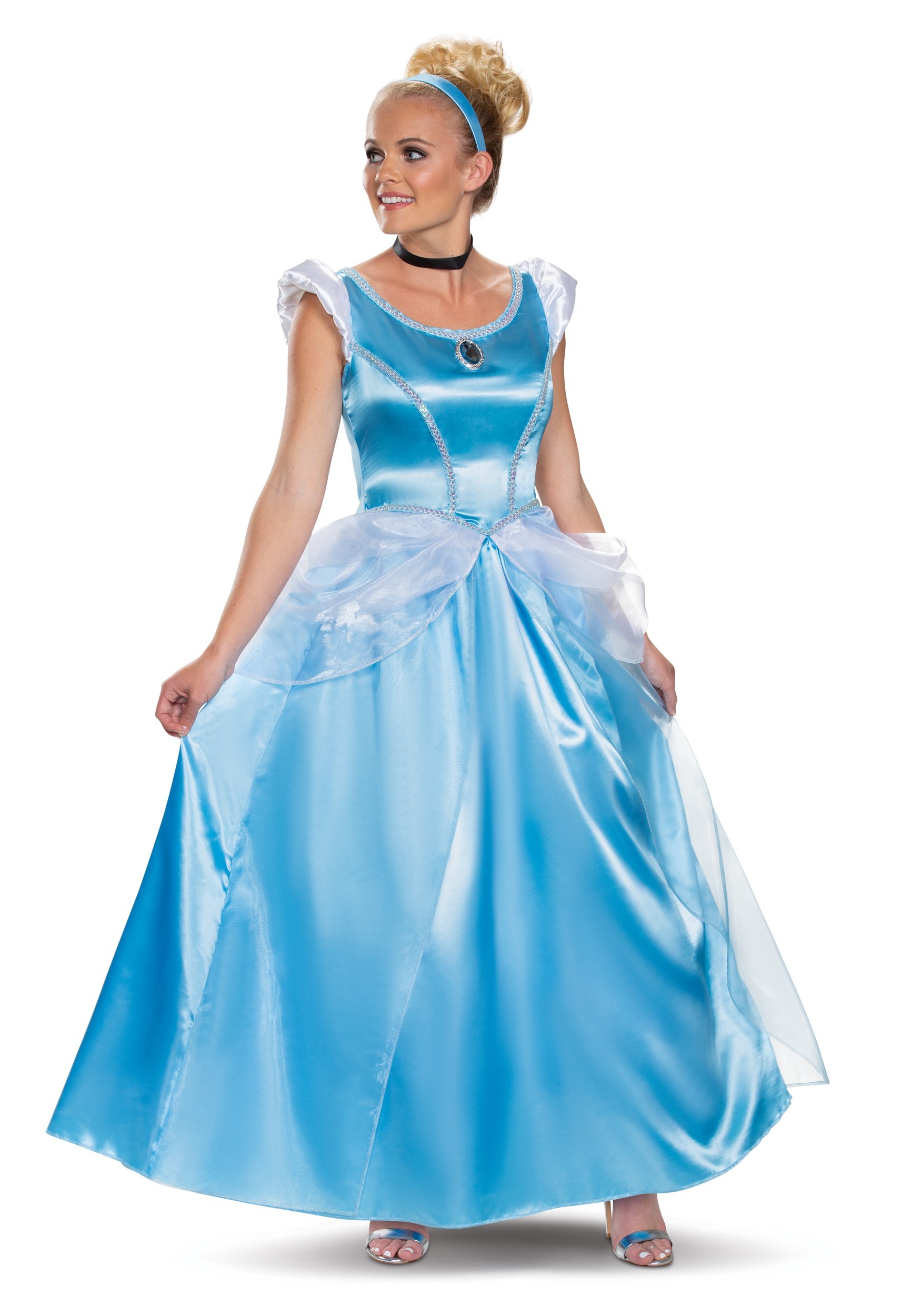 Deluxe Adults Cinderella Fancy Dress Costume