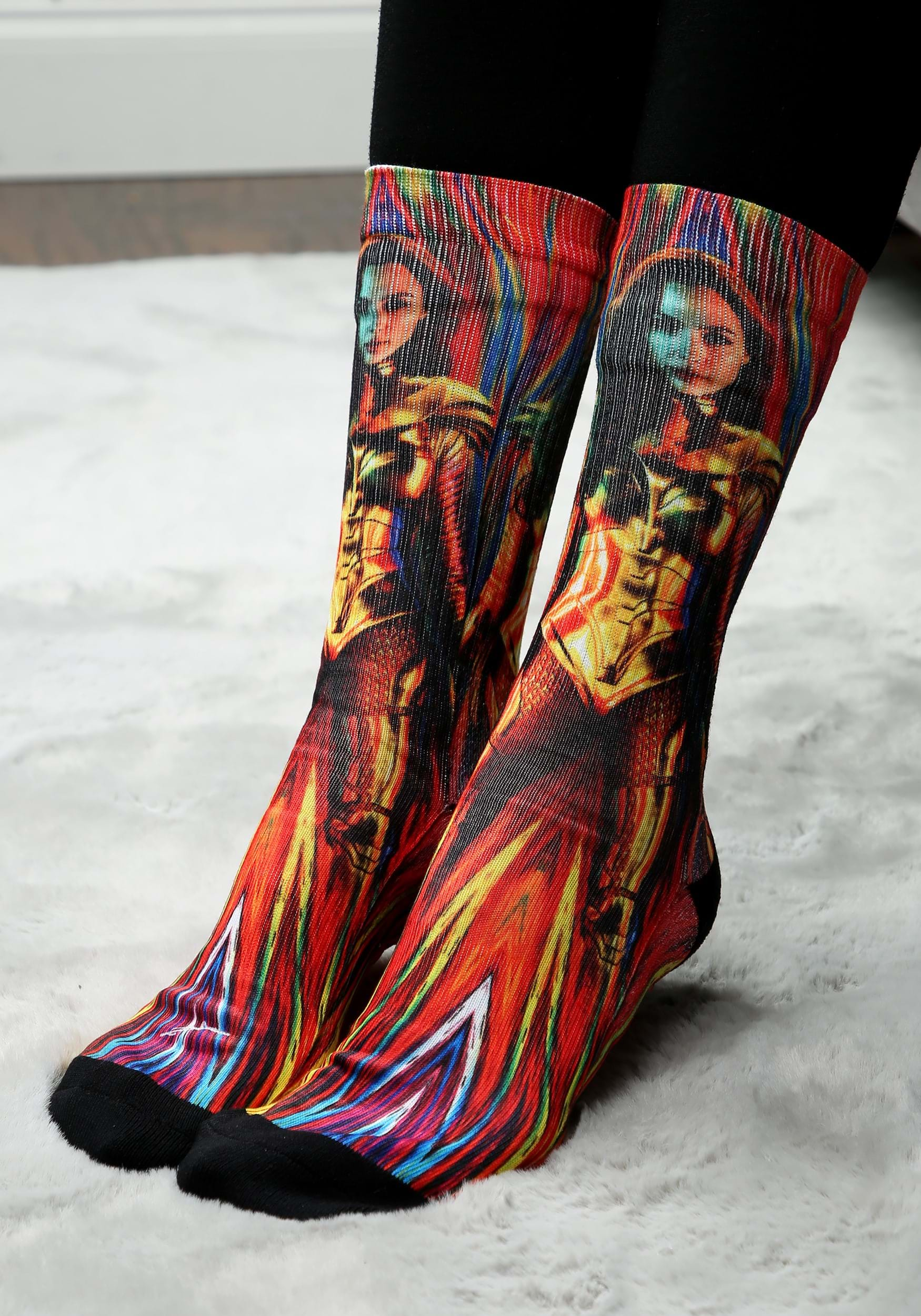 Wonder Woman 1984 Gold Suit Pair of Socks