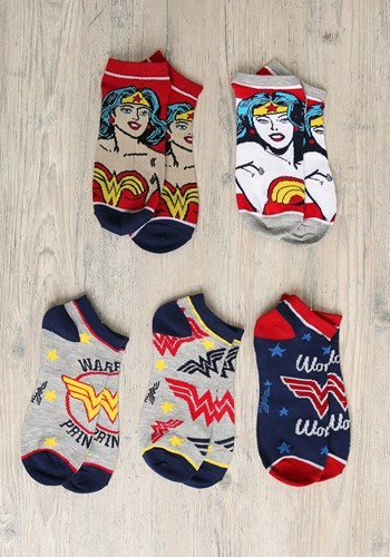 Wonder Woman 5 Pair Ankle Pack