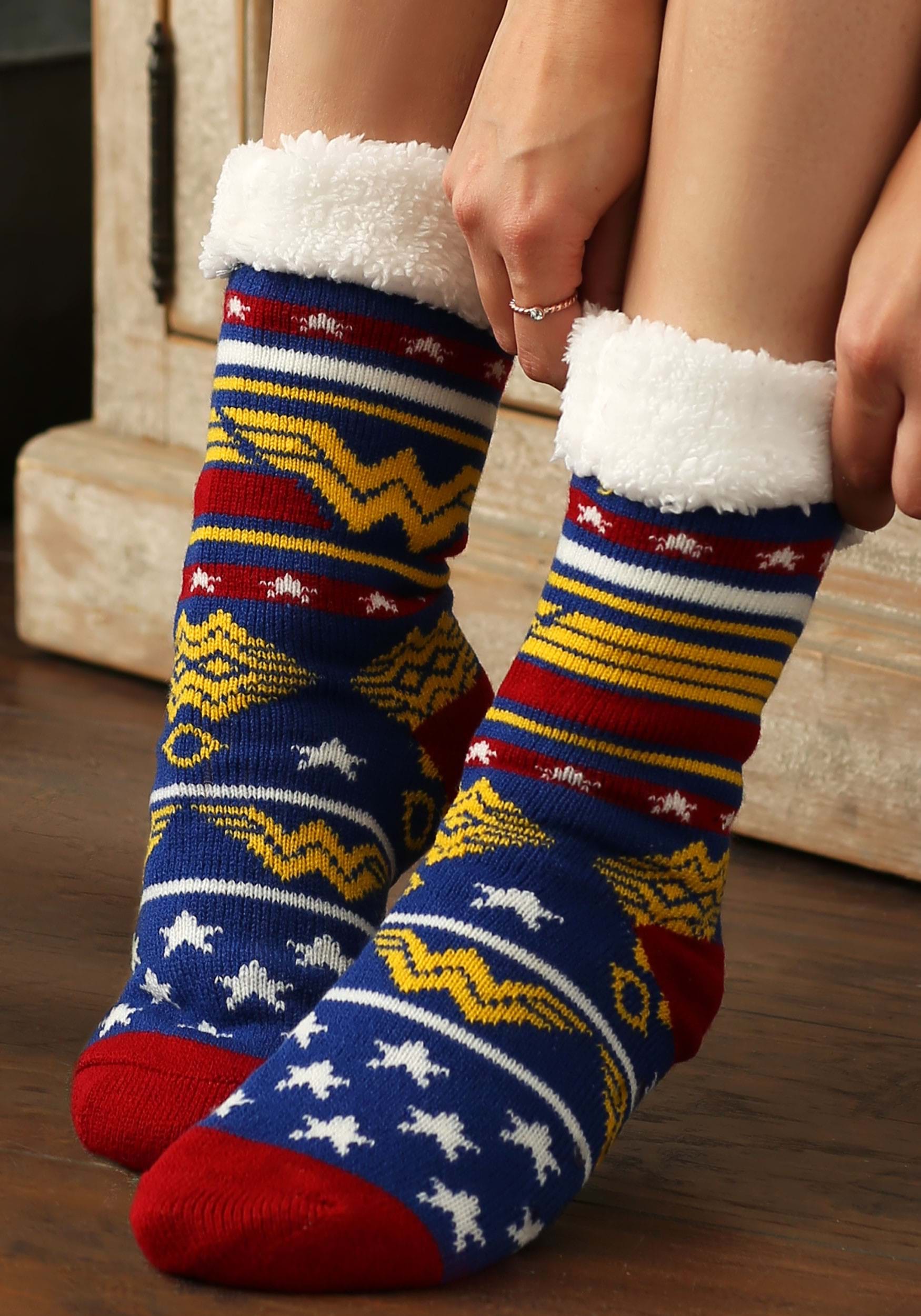 Cozy Slipper Socks Wonder Woman