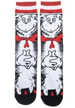 Dr. Seuss Cat in the Hat 360 Character Crew Sock Alt 1