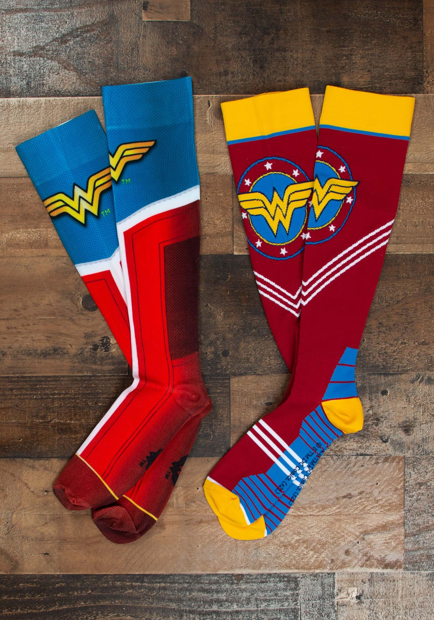 2 Pair Pack Compression Socks Wonder Woman