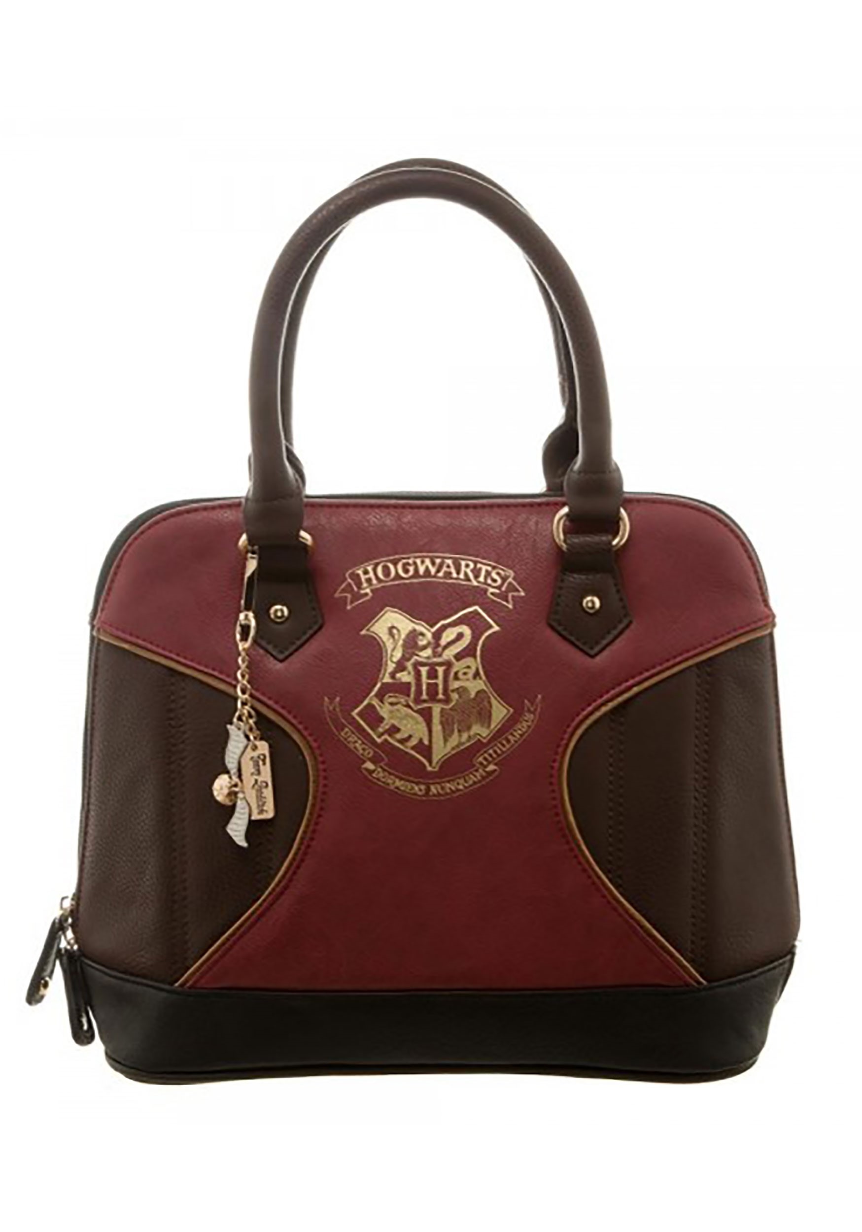 Gold Hogwarts Crest Harry Potter Print Jrs. Dome Handbag