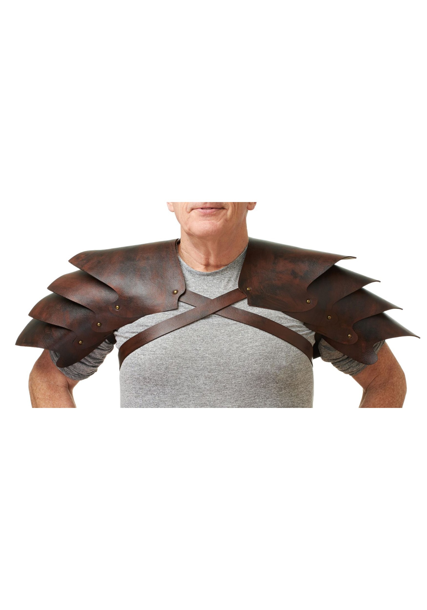 Faux Leather Shoulder Armor Fancy Dress Costume Accessory
