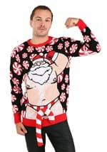 Adult Santa Candy Cane Ugly Christmas Sweater Alt 3