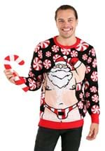 Adult Santa Candy Cane Ugly Christmas Sweater Alt 4