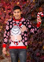 Adult Santa Candy Cane Ugly Christmas Sweater Alt 1