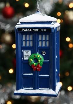 Doctor Who Tardis w/ Wreath & Light Effect Ornament_updated