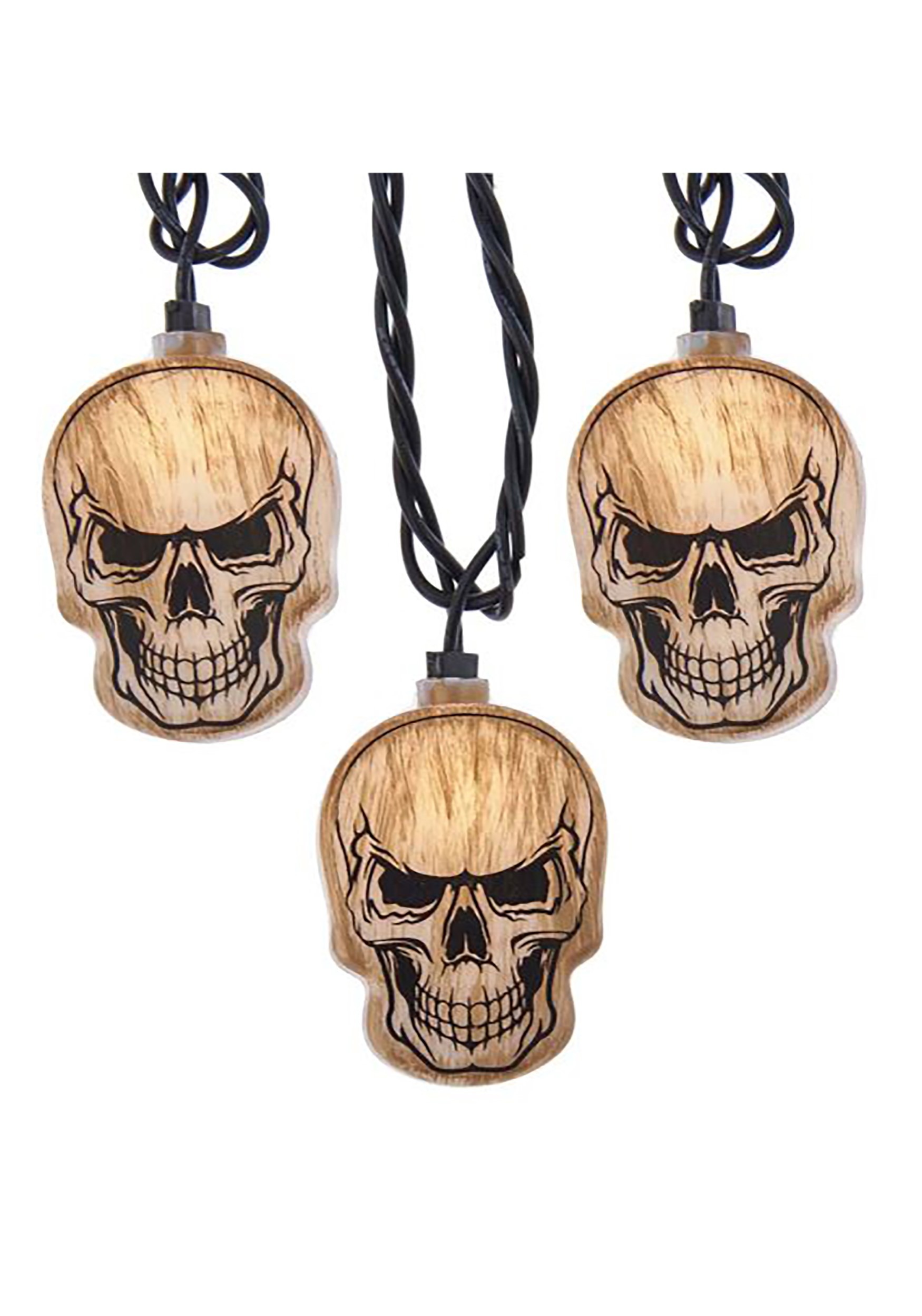 10 Light Skull Head String Light Set