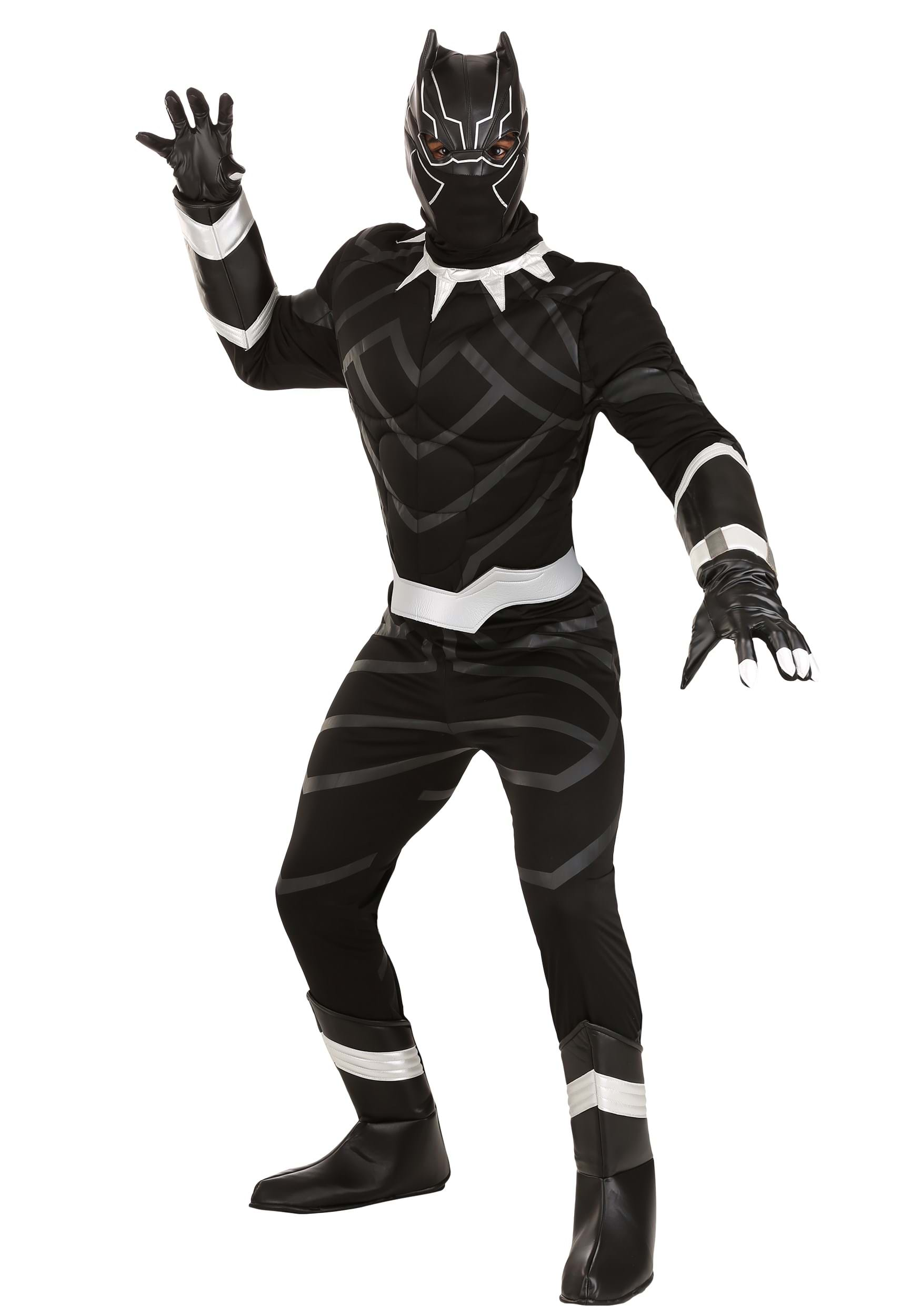 Premium Adult Black Panther Fancy Dress Costume