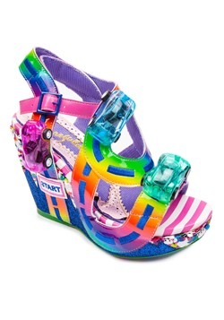 Irregular Choice Spaghetti Junction Rainbow Wedge